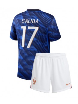 Billige Frankrike William Saliba #17 Hjemmedraktsett Barn VM 2026 Kortermet (+ Korte bukser)